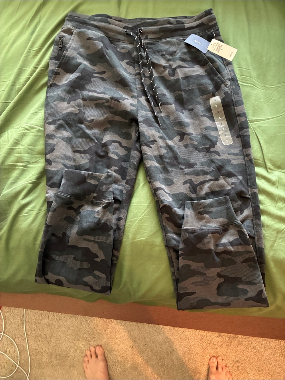 GAP Men's Camo Jogger Pants - Gray/Black NWT SIZE SMALL